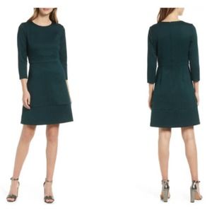 NWT Eliza J Nordstrom Forest Green A Line Dress Size 10